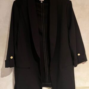 Anne Klein Black Blazer with Gold Accents